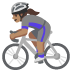 woman biking: medium skin tone on Google