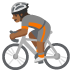 person biking: medium-dark skin tone on Google