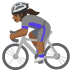 woman biking: medium-dark skin tone on Google
