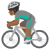 man biking: medium-dark skin tone on Google
