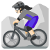 woman mountain biking: light skin tone on Google
