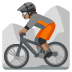 person mountain biking: medium skin tone on Google