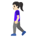 woman walking: light skin tone on Google