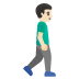 man walking facing right: light skin tone on Google