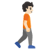 person walking facing right: light skin tone on Google