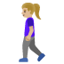 woman walking: medium-light skin tone on Google