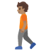 person walking: medium skin tone on Google
