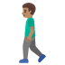 man walking: medium skin tone on Google