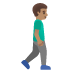 man walking facing right: medium skin tone on Google