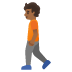person walking: medium-dark skin tone on Google