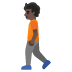 person walking: dark skin tone on Google