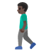 man walking: dark skin tone on Google