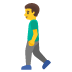 man walking on Google
