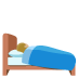 person in bed: medium-light skin tone on Google