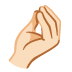 pinched fingers: light skin tone on Google