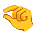 pinching hand on Google