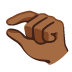 pinching hand: medium-dark skin tone on Google