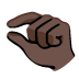 pinching hand: dark skin tone on Google