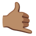 call me hand: medium skin tone on Google