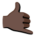 call me hand: dark skin tone on Google
