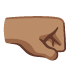 right-facing fist: medium skin tone on Google