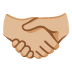 handshake: medium-light skin tone on Google