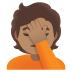 person facepalming: medium skin tone on Google