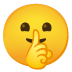 shushing face on Google