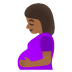 pregnant woman: medium-dark skin tone on Google