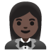 woman in tuxedo: dark skin tone on Google