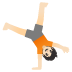 person cartwheeling: light skin tone on Google