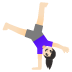 woman cartwheeling: light skin tone on Google