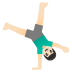 man cartwheeling: light skin tone on Google