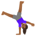 woman cartwheeling: medium-dark skin tone on Google