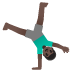 man cartwheeling: dark skin tone on Google