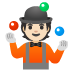person juggling: light skin tone on Google