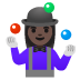 woman juggling: dark skin tone on Google