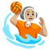 person playing water polo: medium-light skin tone on Google