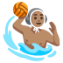 man playing water polo: medium skin tone on Google