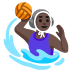 woman playing water polo: dark skin tone on Google