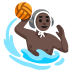 man playing water polo: dark skin tone on Google