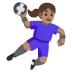 woman playing handball: medium skin tone on Google