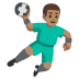 man playing handball: medium skin tone on Google