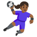woman playing handball: medium-dark skin tone on Google