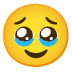 face holding back tears on Google