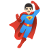 man superhero: light skin tone on Google