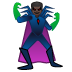 man supervillain: dark skin tone on Google
