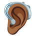 ear with hearing aid: medium-dark skin tone on Google