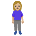 woman standing: medium-light skin tone on Google