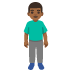 man standing: medium-dark skin tone on Google